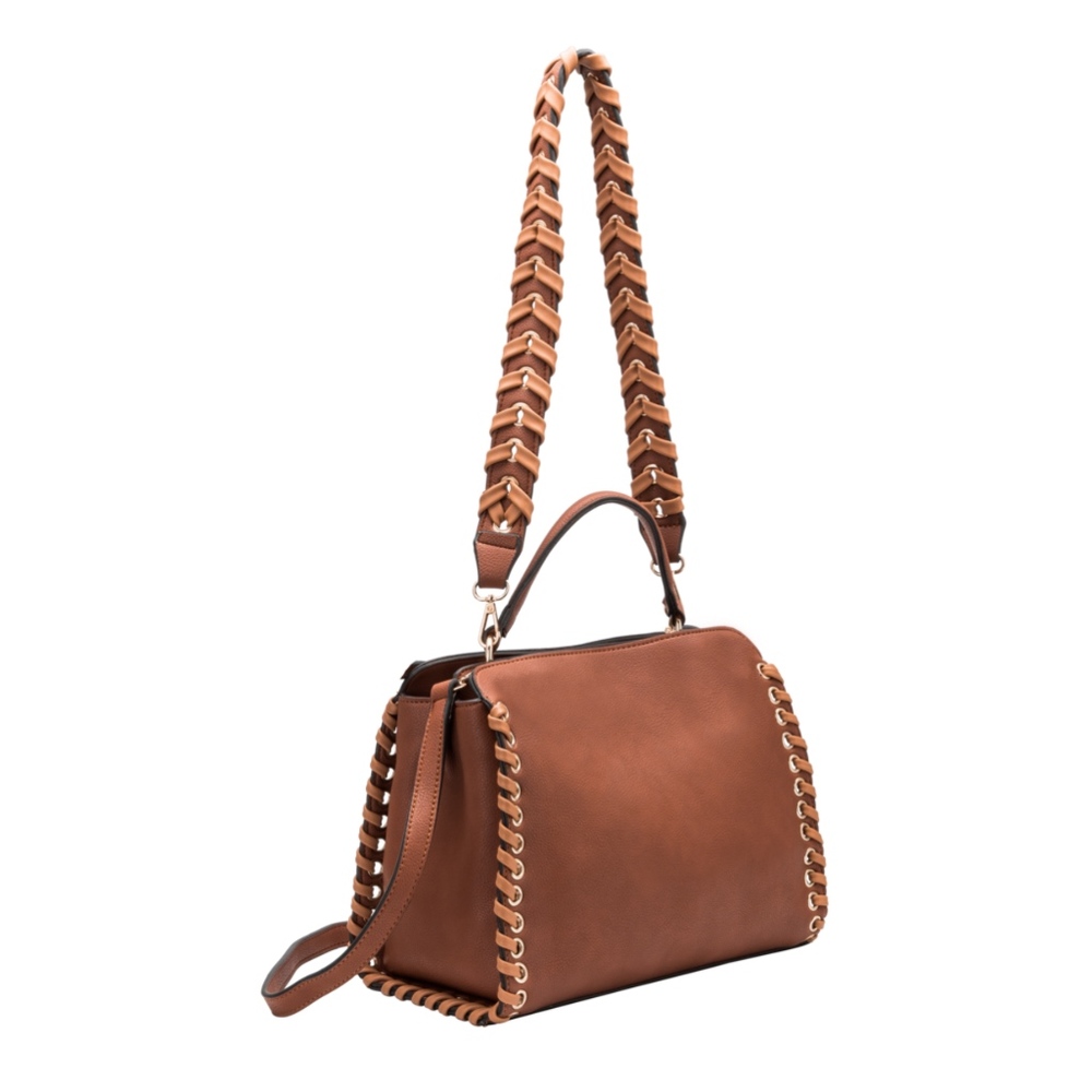 EMMA VEGAN SHOULDER HAND BAG   -BRWN/BRWN - Picture 5 of 7